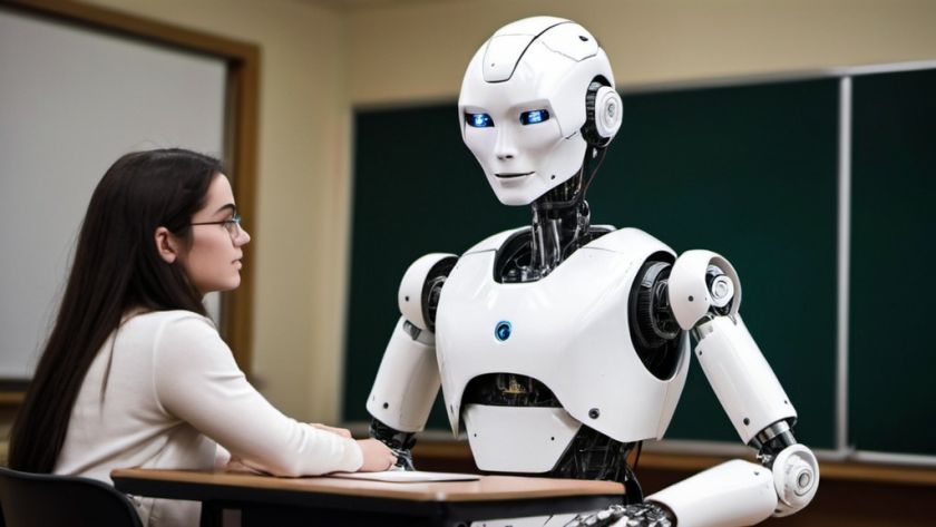 A robot teaching a human