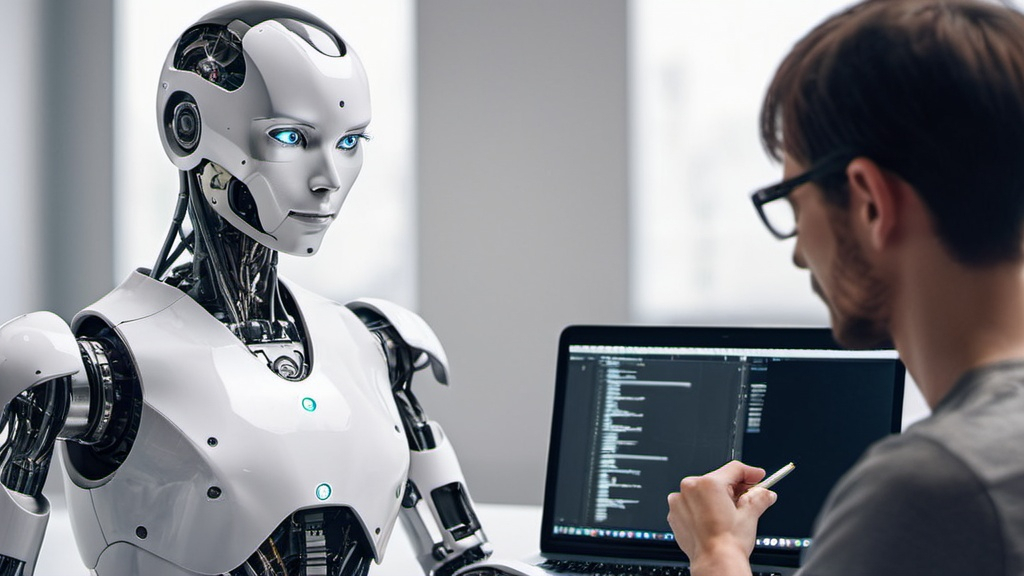 a Human teaching a robot
